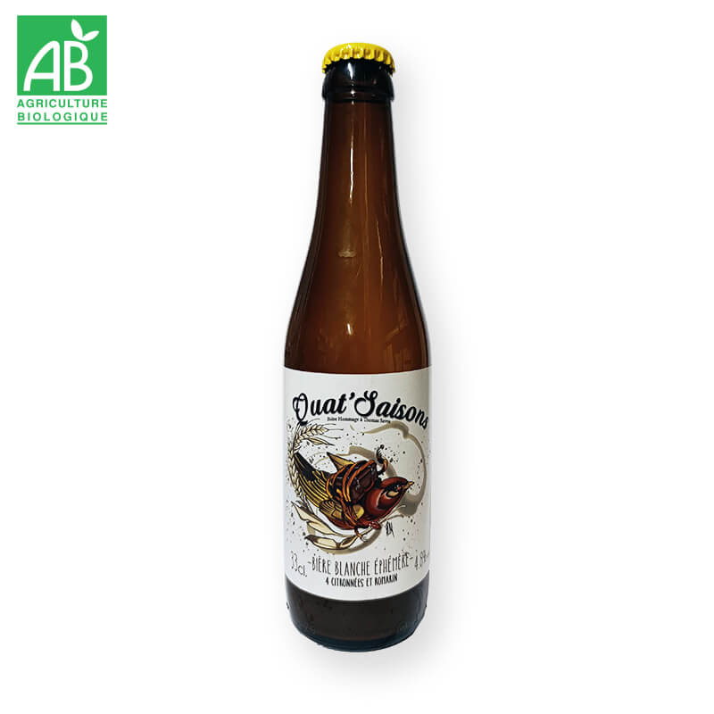 Bière Blanche Ephémère 4citronnées/romarin Bio