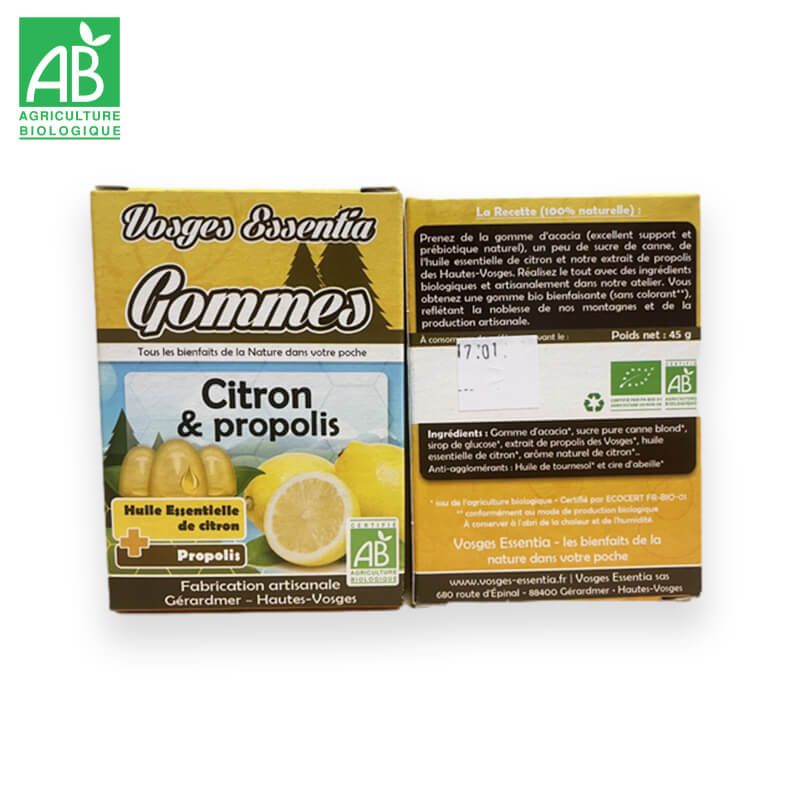 Gommes Bio Citron et Propolis (HE)