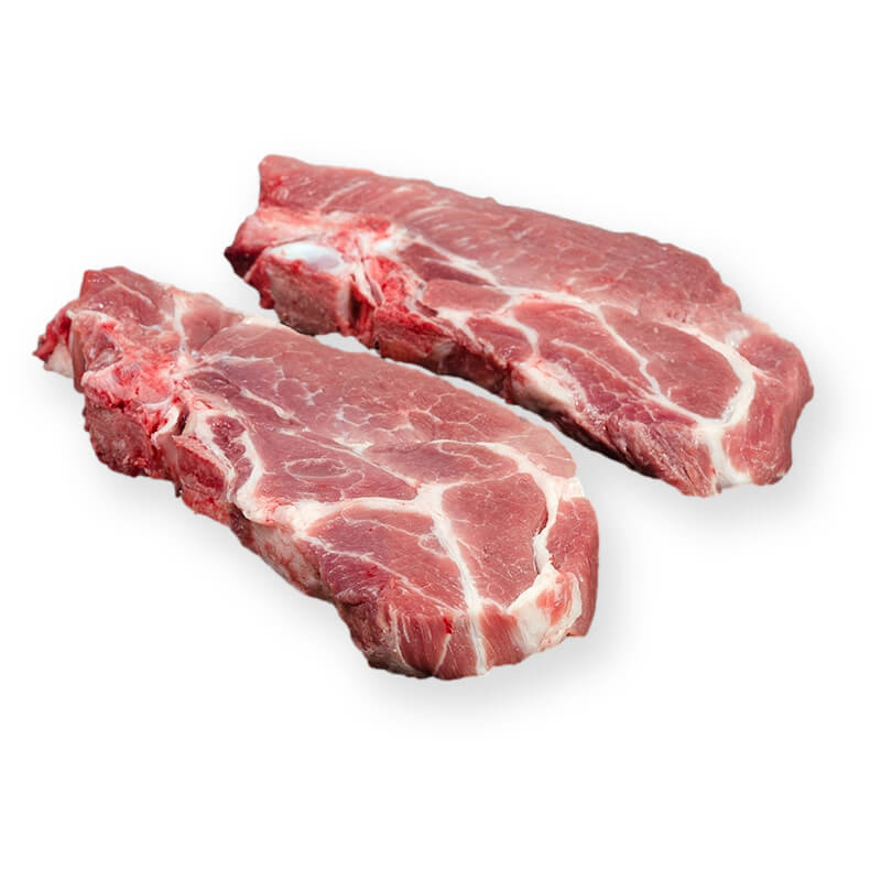 Côtes de porc échine sans os x2