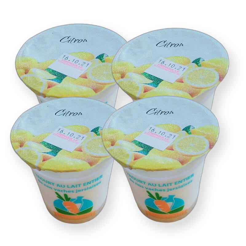 Yaourts au coulis citron x4