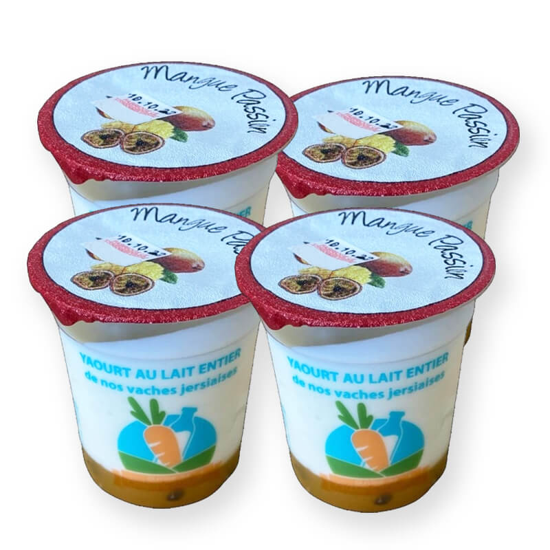 Yaourts au coulis Mangue/Passion x4