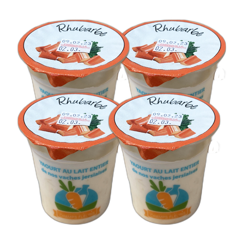Yaourt brassé Rhubarbe