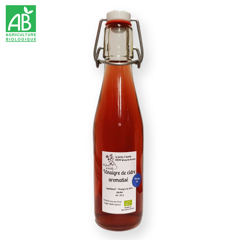 Vinaigre de cidre aromatisé bio - Myrtille