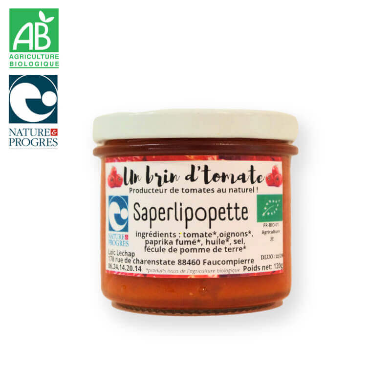 Sauce tomate Bio "Saperlipopette !"