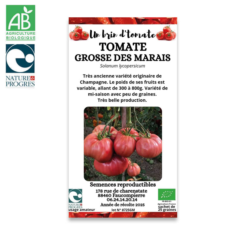 Semences Paysannes Bio : Tomate "Grosse des Marais"