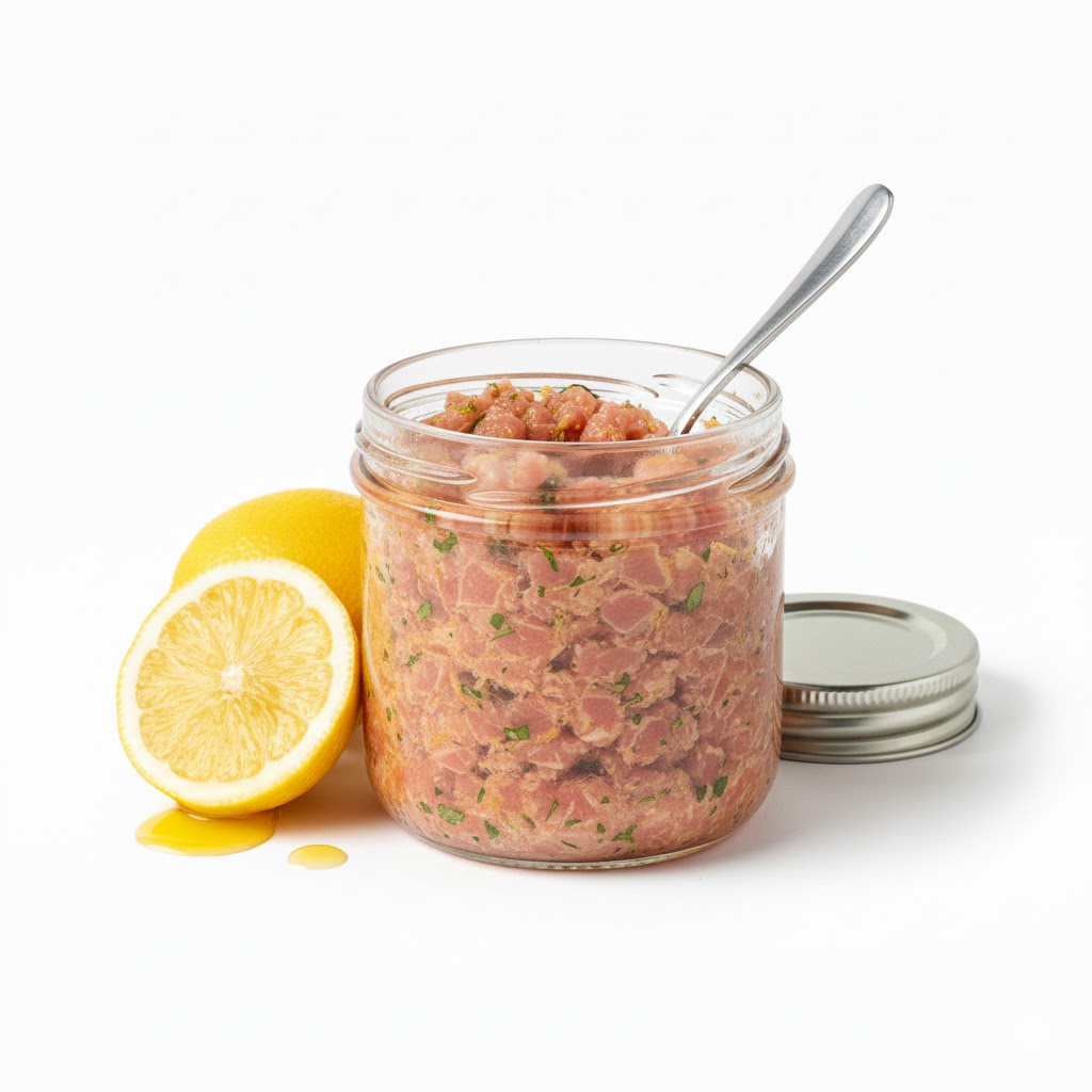 Tartare de truite citron & huile d’olive