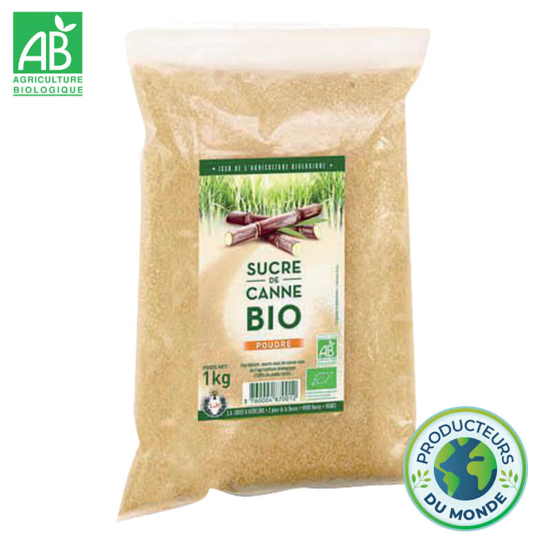 Sucre roux de canne Bio en poudre