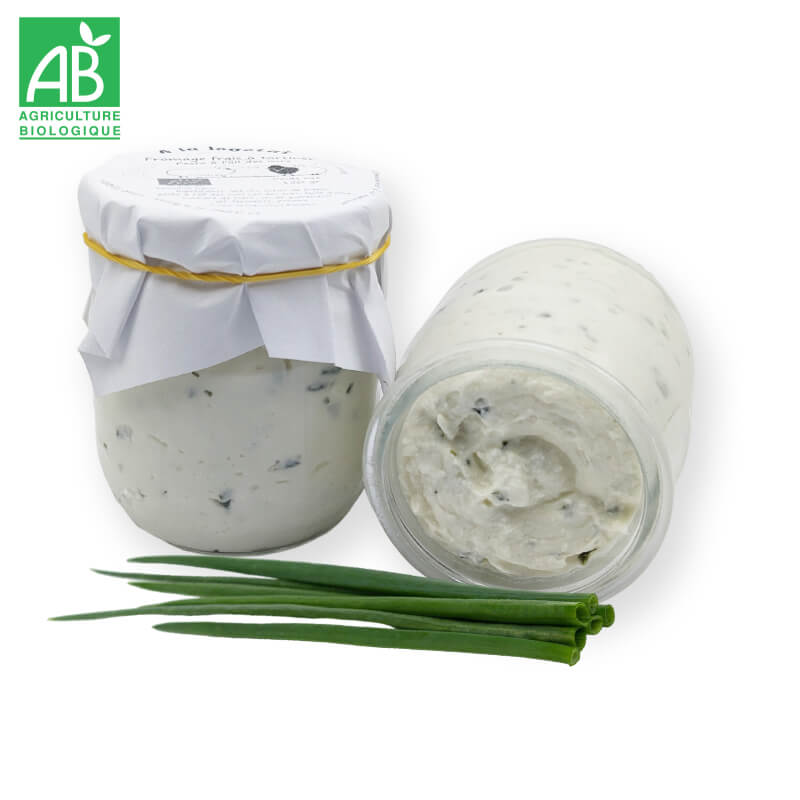 Fromage frais de brebis à tartiner Bio - ciboulette sauvage