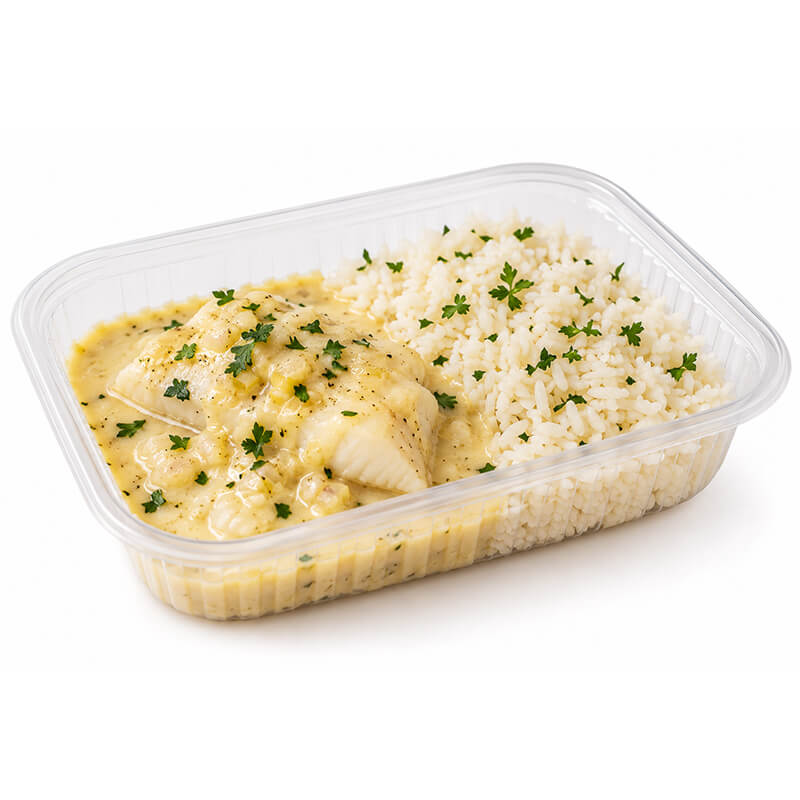 Dos de Colin au beurre blanc & Riz - la portion