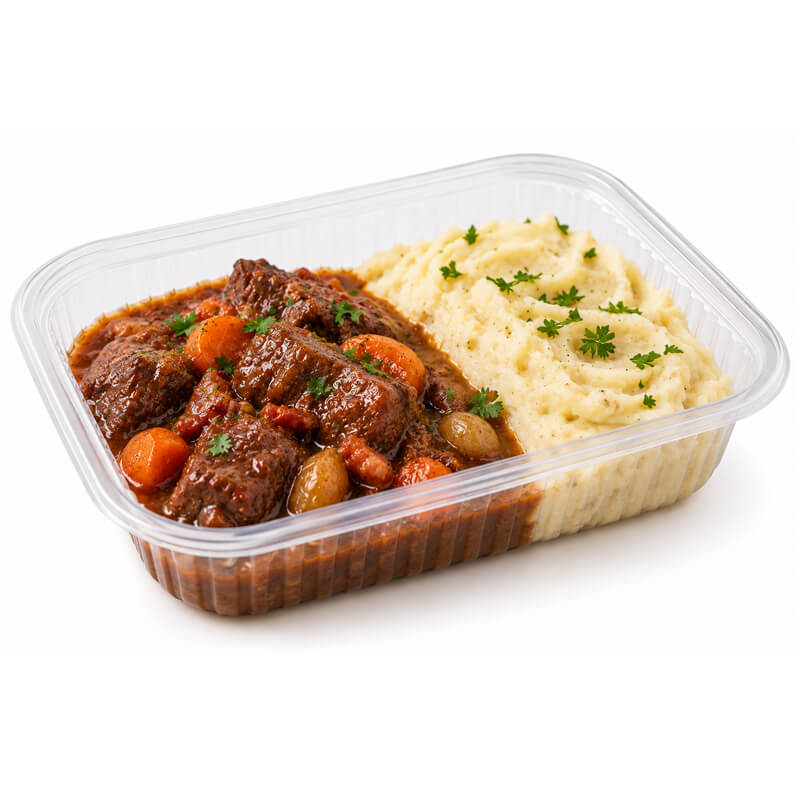 Boeuf Bourguignon & Purée de pommes de terre/céleri