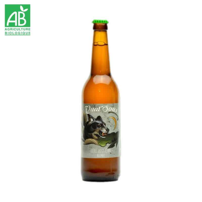 Bière Blonde La Quat'sous Bio 75cl