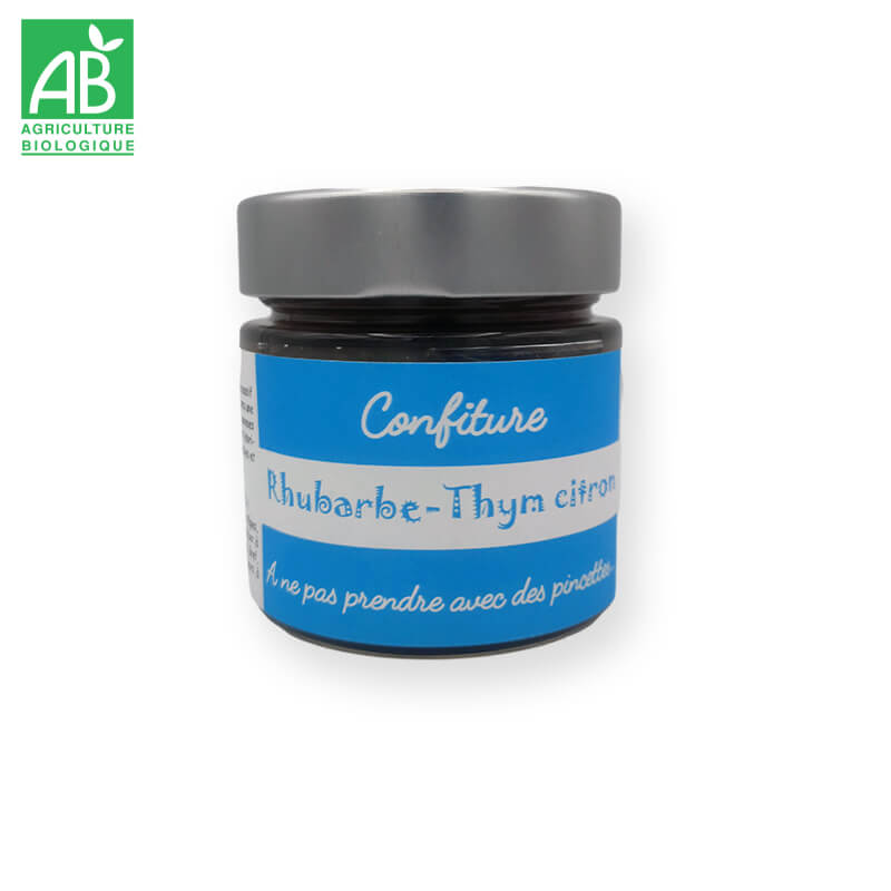 Confiture Rhubarbe-thym citron bio