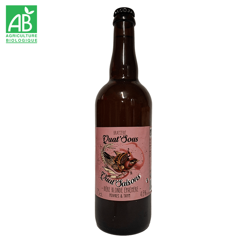 Bière Blonde Ephémère Quat'Saison Bio - Poivre & Thym