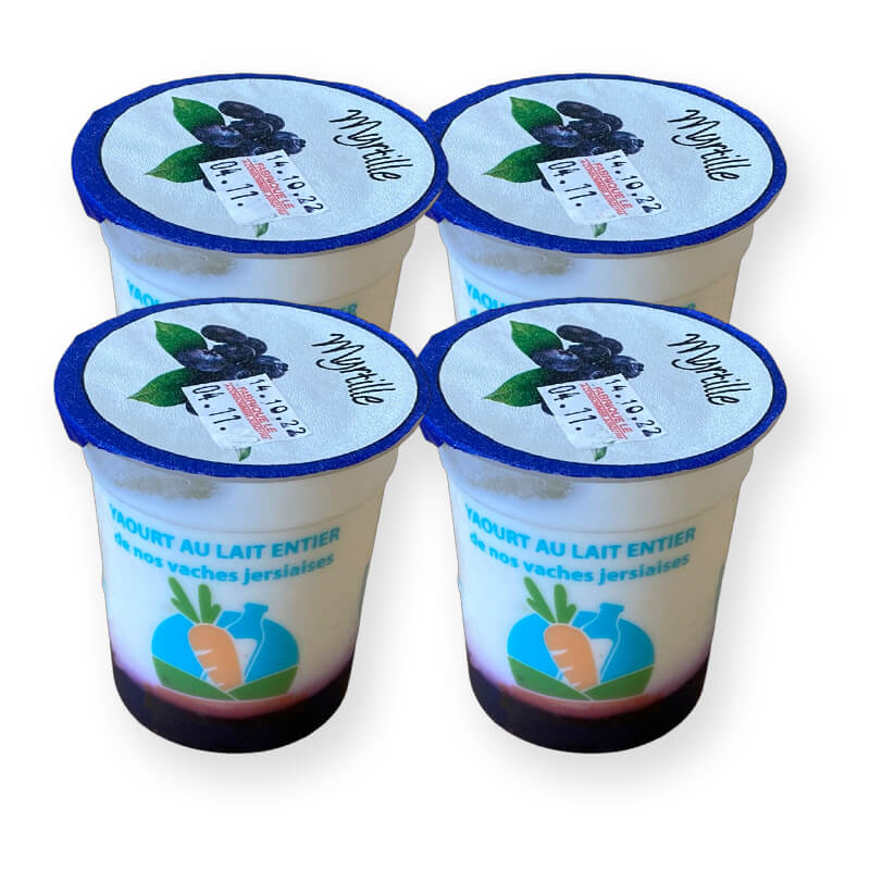 Yaourts au coulis Myrtille x4