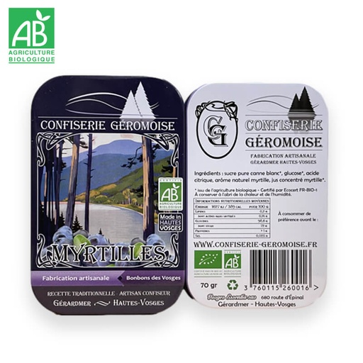 Bonbons durs Bio Myrtille