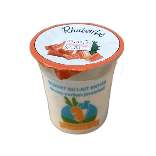 Yaourt brassé Rhubarbe