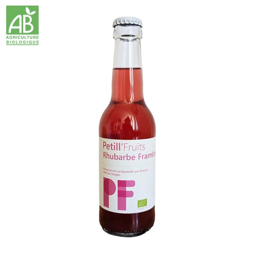 Jus pétillant Rhubarbe / Framboise Bio