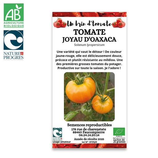 Semences Paysannes Bio : Tomate "Joyau d'Oaxaca"