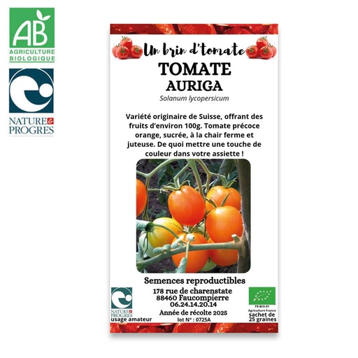 Semences Paysannes Bio : Tomate "Auriga"