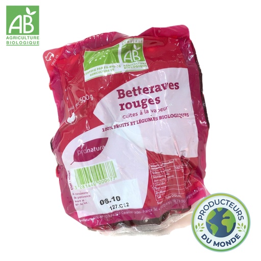 Betteraves cuites sous vide bio