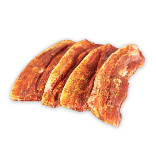 Lard mariné en tranches