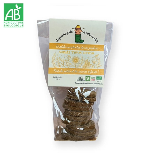 Biscuits Sablés Thym citron Bio
