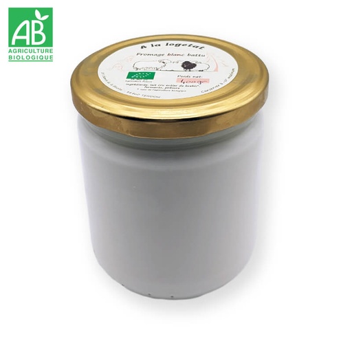 Fromage blanc battu nature de brebis Bio