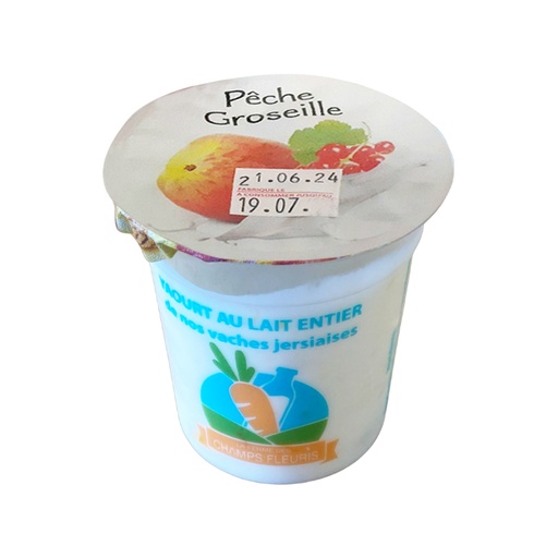 Yaourt brassé Pêche/Groseille x4